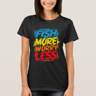Camiseta Peixes Mais Preocupados Menos Engraçados Brilhante