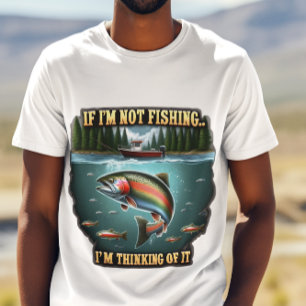 Camiseta Peixes Majestosos Nadando Passado De Barco De Pesc