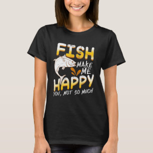 Camiseta Peixes Me Faz Feliz Não Tão Presente