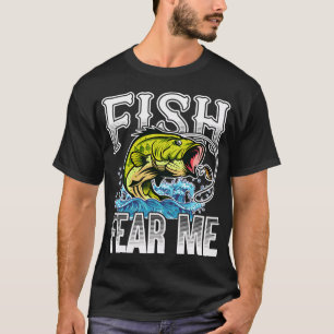 Camiseta Peixes Me Temem Piada De Pesca De Robalo Pescador