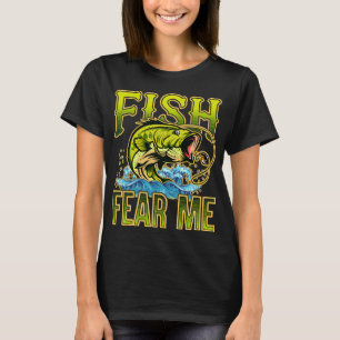 Camiseta Peixes Me Temem Piada De Pesca De Robalo Pescador