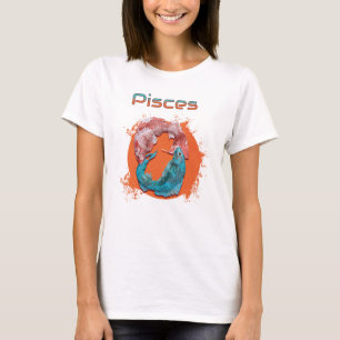 Camiseta Peixes Peixes Zodíaco Horóscopo Signo de Água Astr