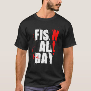 Camiseta Peixes pescam mulheres pescadoras pescadoras prati