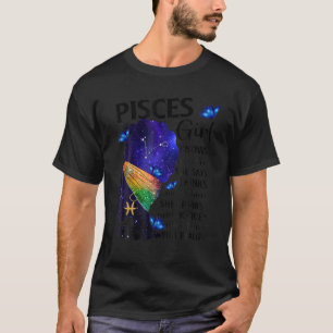 Camiseta Peixes Rainha Afro Melanin Garota Aniversário Par