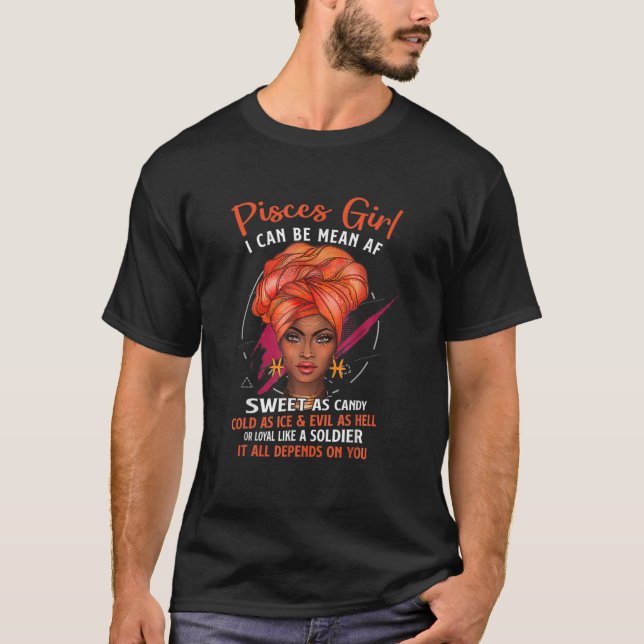 Camiseta Peixes Rainha Doce Como Presente De Aniversário Pa (Frente)