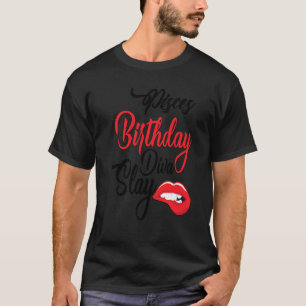 Camiseta Peixes Rainha Fevereiro Rapariga Aniversário Diva 