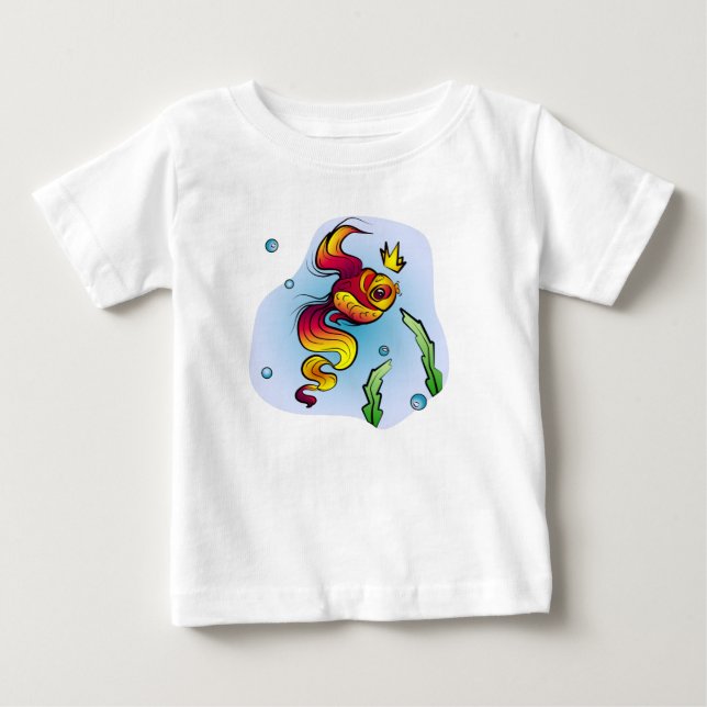 Camiseta Peixes Reais com Coroa Ouro (Frente)