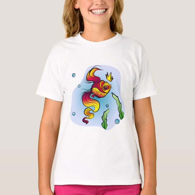 Camiseta Peixes Reais com Coroa Ouro (Frente)