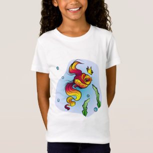 Camiseta Peixes Reais com Coroa Ouro