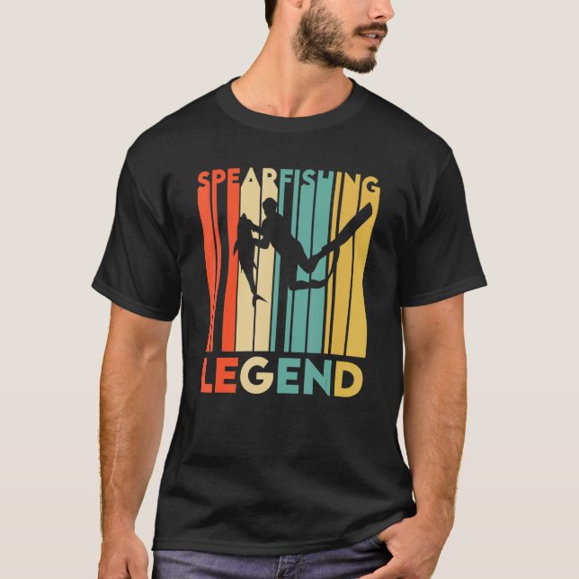 Camiseta Peixes Roupa da Lenda de Pesca de Arrasto Retro (Frente)