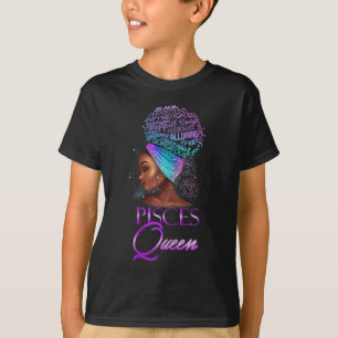 Camiseta Peixes roxos Rainha-Africana Marcha F
