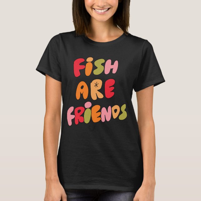 Camiseta Peixes São Amigos (Verde) (Frente)