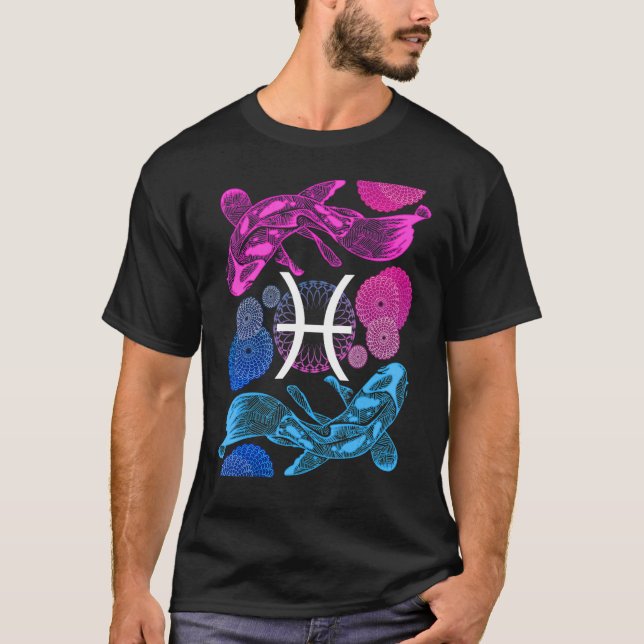 Camiseta Peixes Símbolo Zodiac Astrologia 1 (Frente)