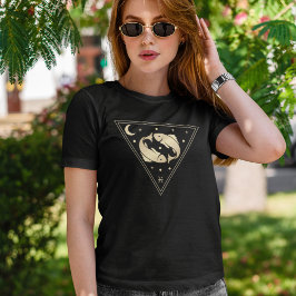 Camiseta Peixes Símbolo Zodíaco Elemento Água em Dourado