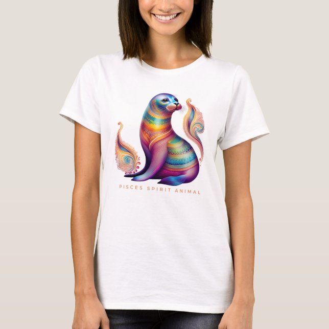 Camiseta Peixes Spirit Animal Seal Alebrije Female (Frente)
