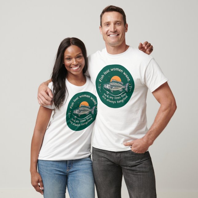 Camiseta Peixes Temem & Mulheres Querem (Unissex)