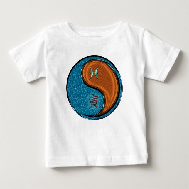 Camiseta Peixes & Tigre de Madeira (Frente)