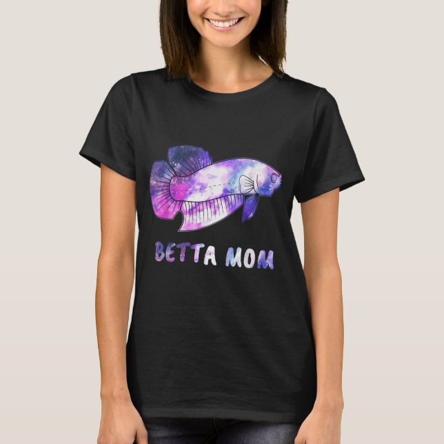 Camiseta peixes tornam a vida betta presentes para a mamãe (Frente)