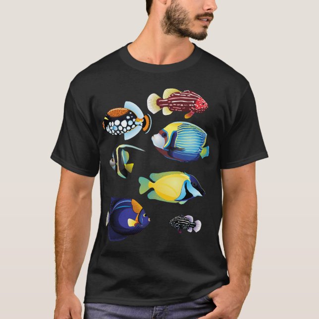 Camiseta Peixes tropicais (Frente)