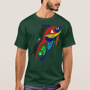 Camiseta Peixes Tropicais abstrato