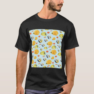 Camiseta Peixes Tropicais Coloridos Vida Marinha