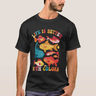 Camiseta Peixes Tropicais Engraçados do Recife de Peixe-esp
