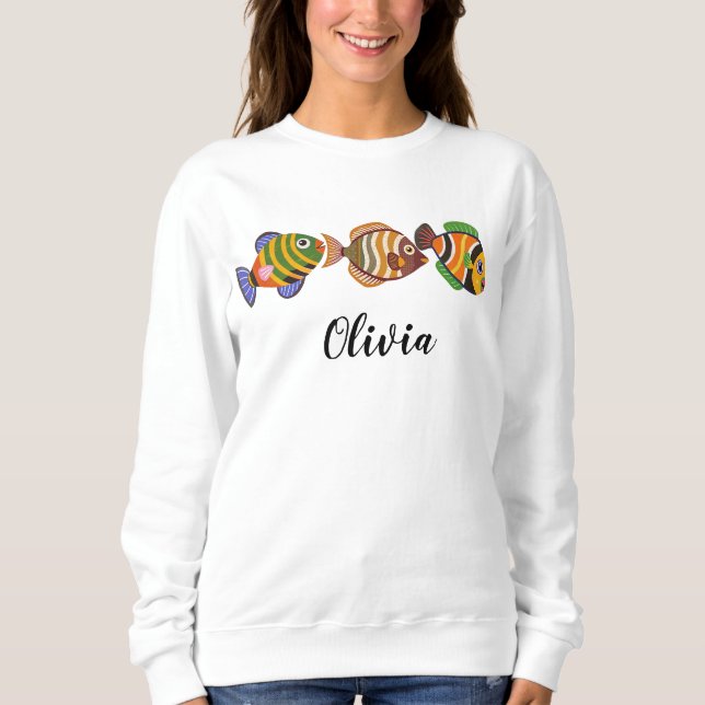 Camiseta Peixes Tropicais Fofos (Frente)