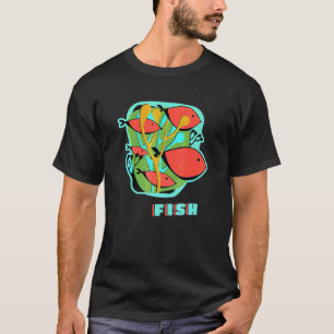 Camiseta Peixes Tropicais Nadam Em Crianças De Meados Do Sé