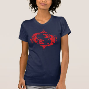 Camiseta Peixes Zodiac Sign Grunge de 19 de fevereiro a 20