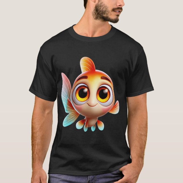 Camiseta Peixinho Dourado Adorável (Frente)