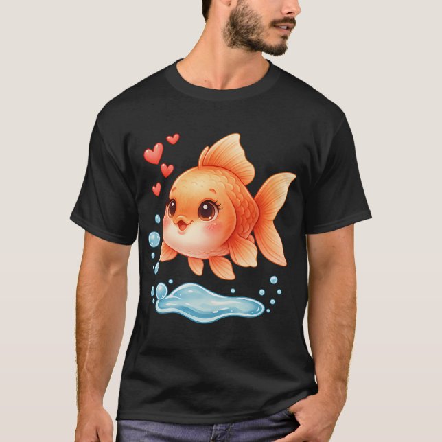 Camiseta Peixinho Dourado Kawaii (Frente)