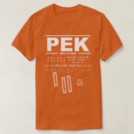 Camiseta PEK do Aeroporto de Beijing Capital Int-l