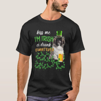 Camiseta Pekingese Beija-me Sou Irlandês, Bebado ou qualque