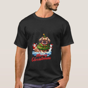 Camiseta Pekingese Feliz Árvore de Natal Cachorro X Mas Do