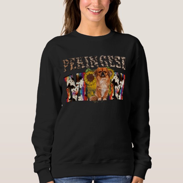 Camiseta Pekingese Mãe Dia de as mães de Girassol Ocidental (Frente)
