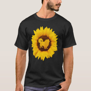 Camiseta Pekingese Para Mulheres Pelchie Dog Sunflower Lov