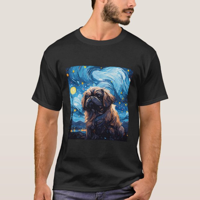 Camiseta Pekingese StarNight For Dog Mãe Pai (Frente)