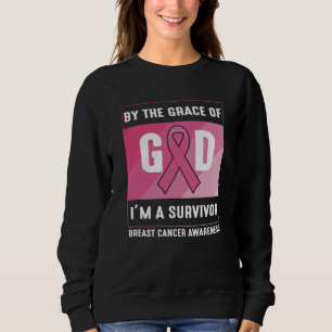 Camiseta Pela Graça Deus Câncer Da Mama Sobrevivente Cristã