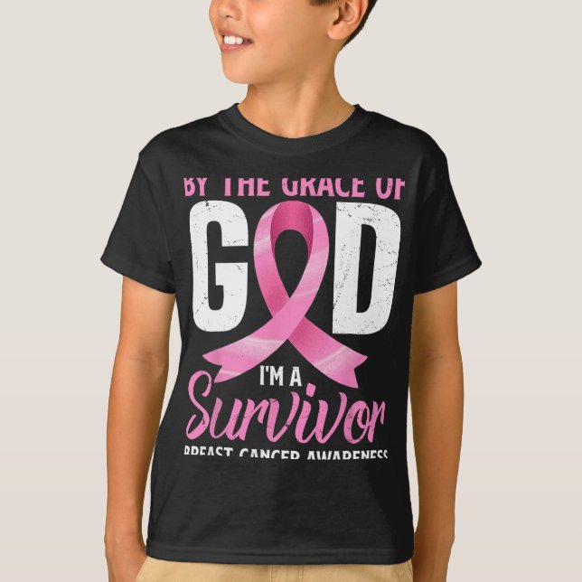 Camiseta Pela Graça Deus I#39;m Cancer A Sobrevivente (Frente)