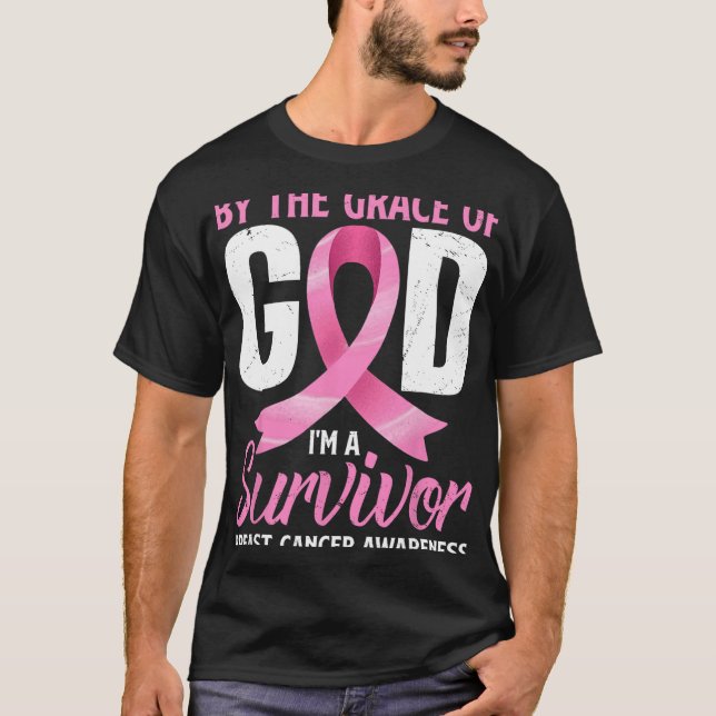 Camiseta Pela Graça Deus I#39;m Cancer A Sobrevivente (Frente)