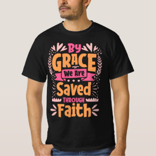 Camiseta Pela Grace, somos salvos pela fé, Páscoa