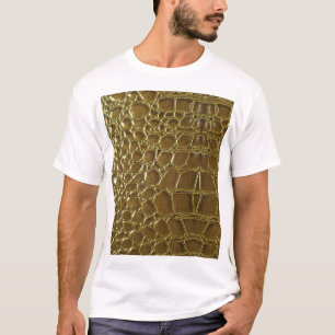 Camiseta Pele Crocodilo: Detalhe da Textura de Fechamento
