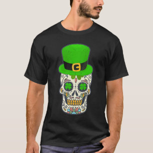 Camiseta Pele De Açúcar Saint Patricks Dia Do Morto Lucky H