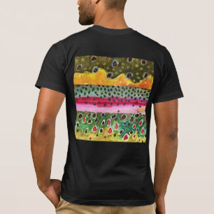 Camiseta Pele de Brook, Arco-Íris, Truta Marrom