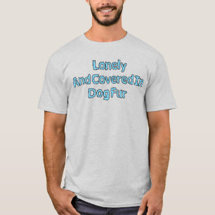 Camiseta Pele de Cão Engraçado Citação com Texto Azul C