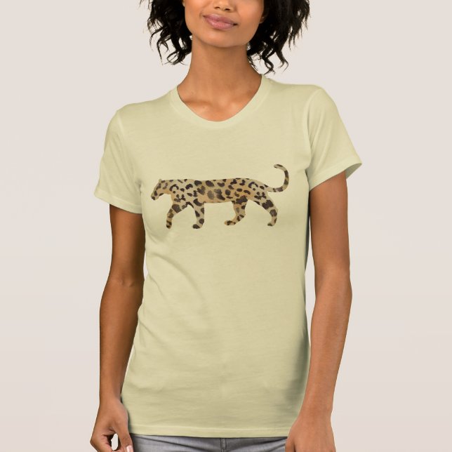 Camiseta Pele de Leopardo em Marfim Tangerina (Frente)