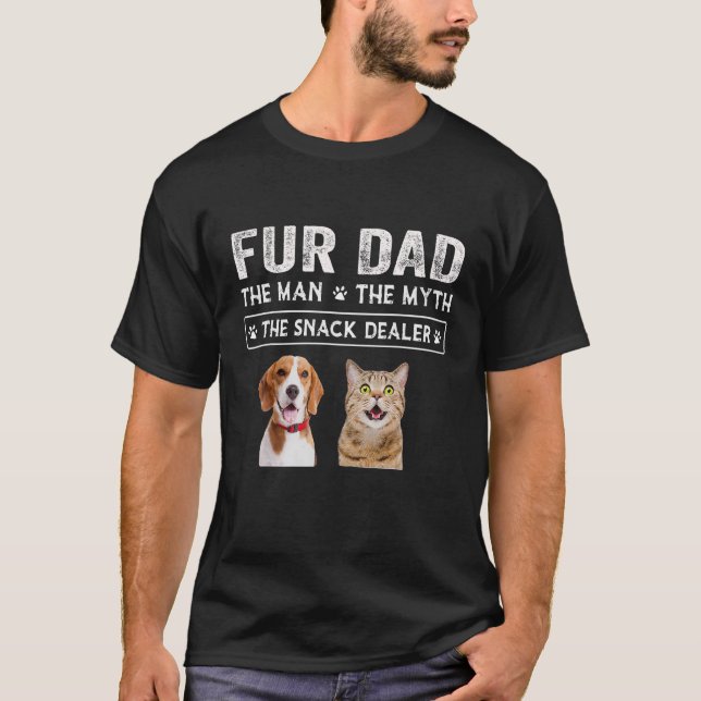 Camiseta Pele Pai Homem O Mito Cachorro Cachorro Pai de Da (Frente)