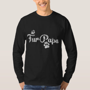 Camiseta Pele Papa Cachorro Cachorro Gato Pai Pawprint Gift