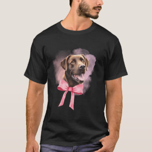 Camiseta Peles de Arco rosa com tórax de chocolate