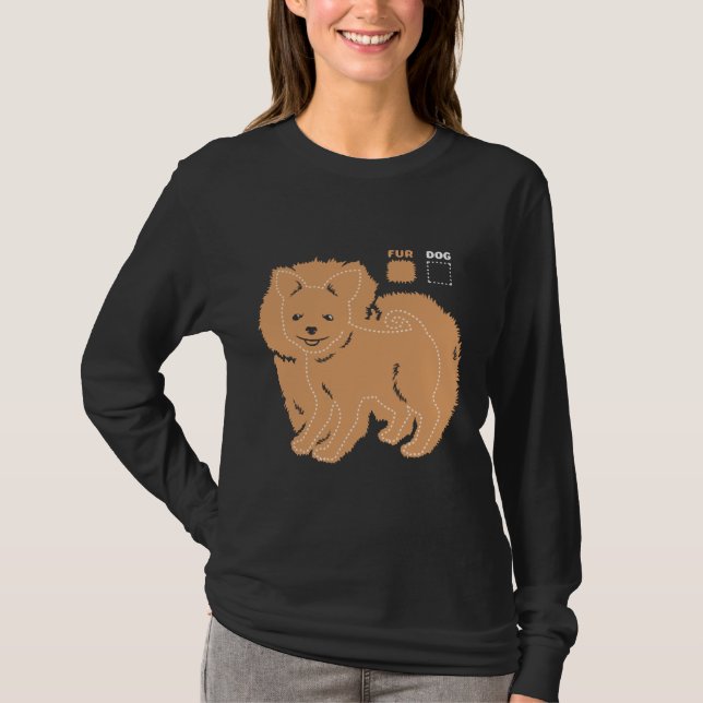Camiseta Peles De Cão Vs Pomerânia Funny Retro (Frente)